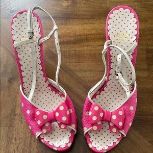 Moschino Pink Polka Dot kitten heels 🎀